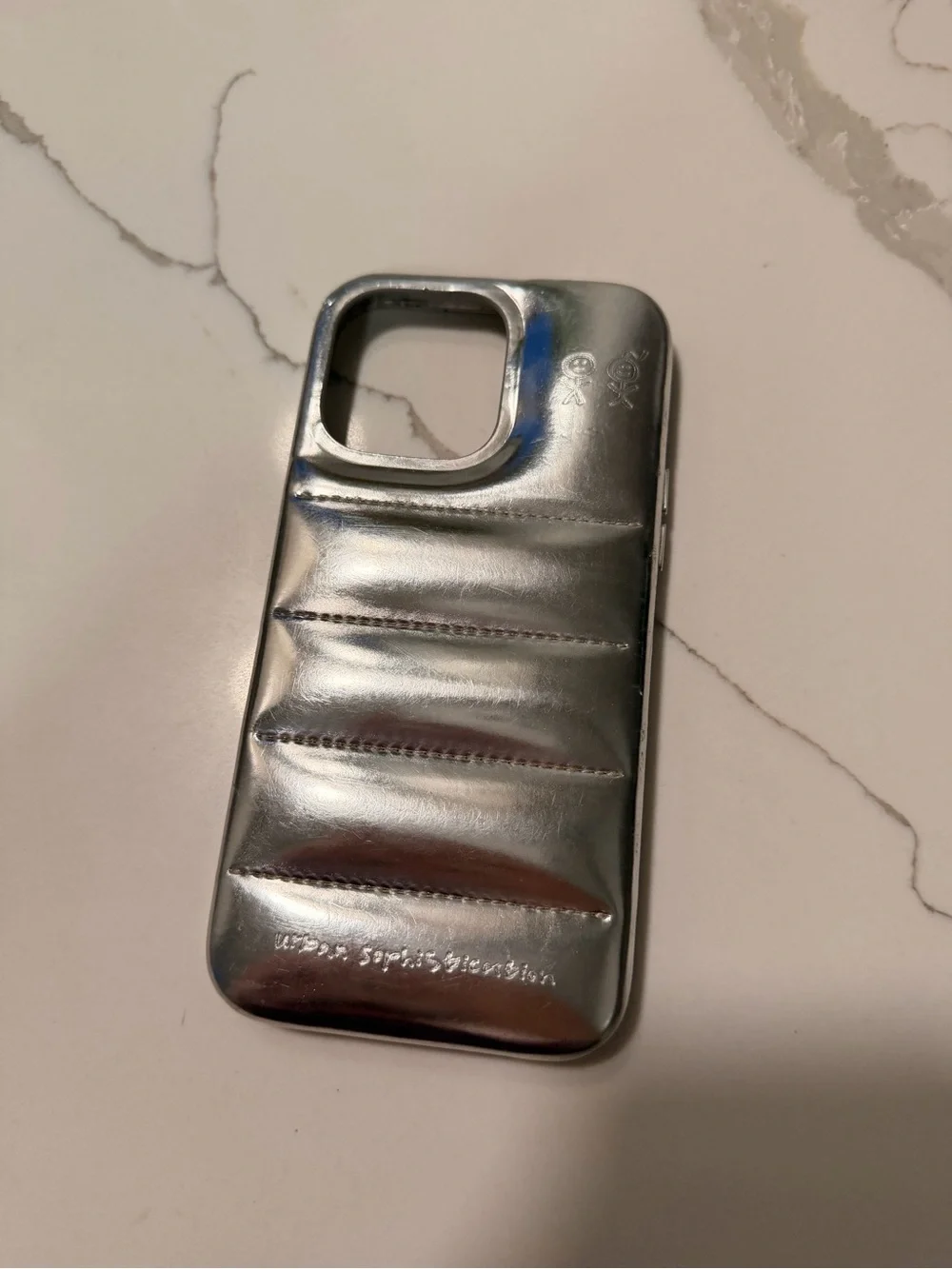 Urban Sophistication- Silver Puffer Case iPhone 14 Pro Max